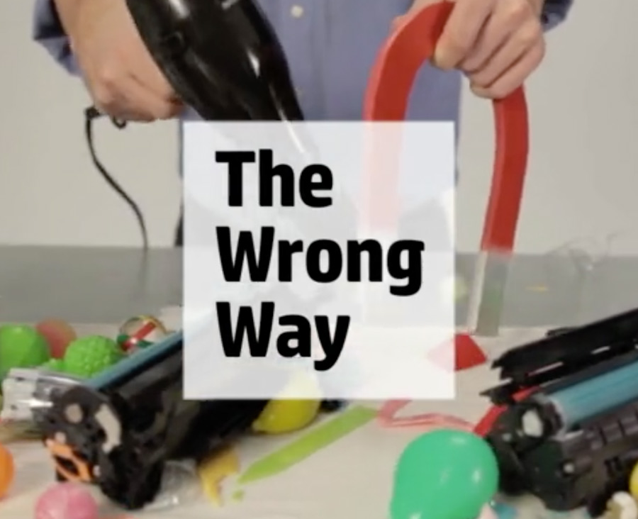 HP Toner Recycling: Wrong Way / Right Way Social Videos